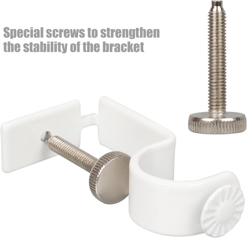 INSFITY Outside Mounted Blinds Curtain Rod Bracket (Only Fit for 1.3-2 inches Rectangle Headrail) No Drill No Tools Required (Patent Depending) - Image 5